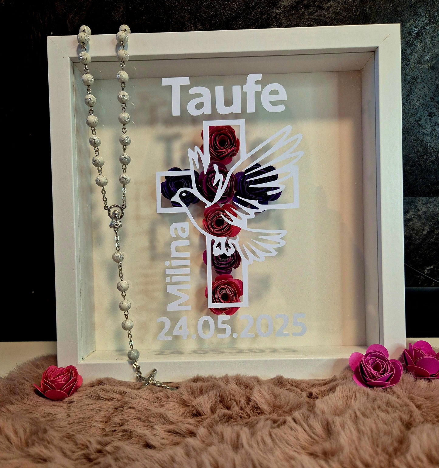 Blumenrahmen "Taufe"