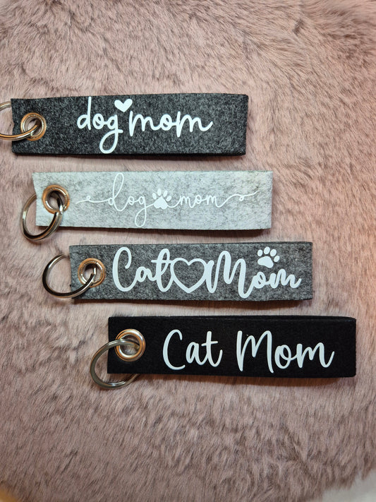 Filzschlüsselanhänger für Katzen und Hunde Mamas