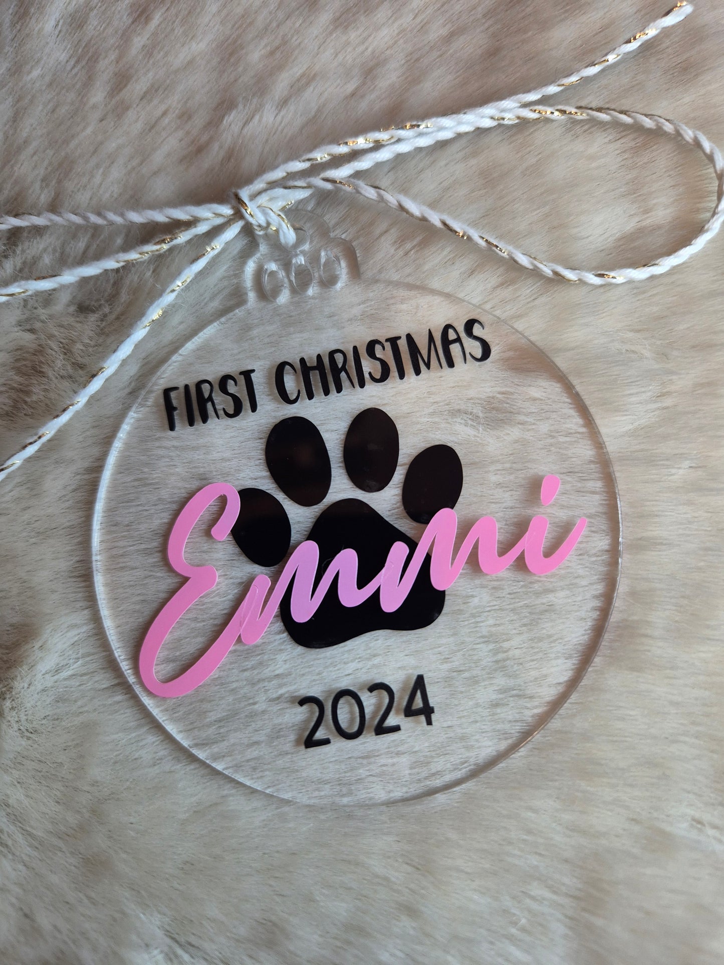 Personalisierter Hunde Weihnachtsschmuck