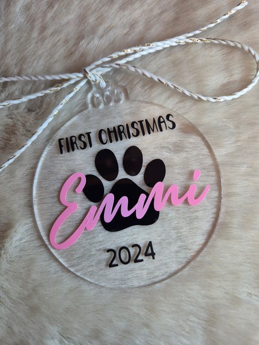 Personalisierter Hunde Weihnachtsschmuck