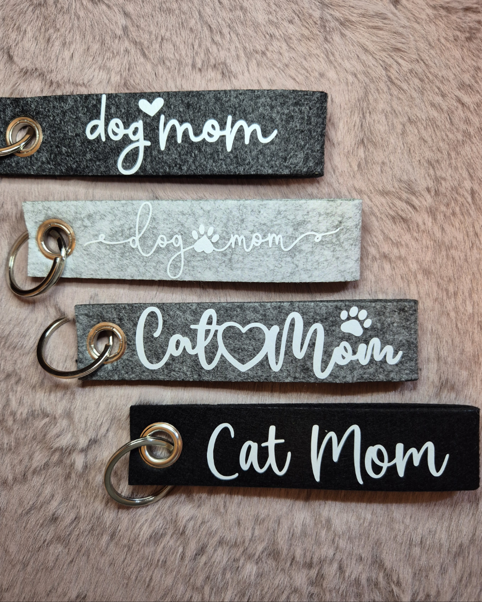 Filzschlüsselanhänger für Katzen und Hunde Mamas