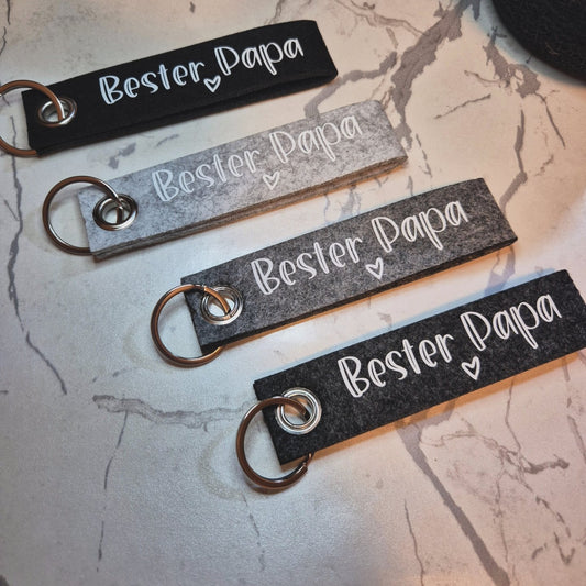 Filzschlüsselanhänger Papa
