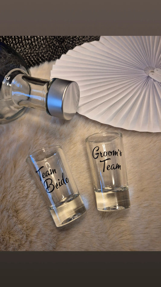 Schapsgläser JGA / Hochzeit